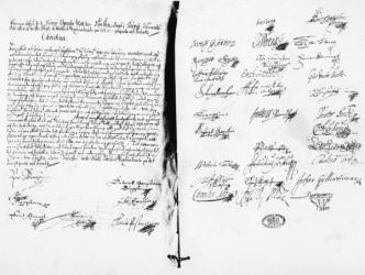 The Abdication Statement of Christina, Queen of Sweden, 1654 (writing) | Obraz na stenu