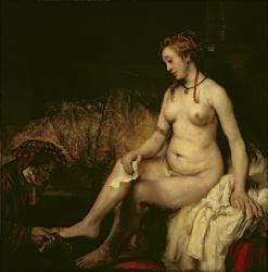 Bathsheba Bathing, 1654 (oil on canvas) (see 220594 for detail) | Obraz na stenu