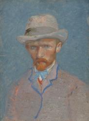 Self-Portrait with gray felt hat, 1887 (oil on canvas) | Obraz na stenu