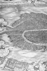 Grande Pianta Prospettica - Venice, c.1500 (engraving) (left hand side) | Obraz na stenu