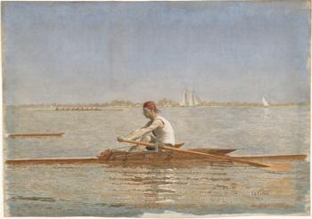 John Biglin in a Single Scull, 1873 (w/c on paper) | Obraz na stenu