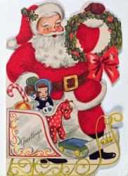 Father Christmas wishing you a Merry Christmas | Obraz na stenu