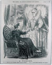 A Vision, 1868 (engraving) (b/w photo) | Obraz na stenu