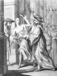 Elizabeth Chudleigh, Countess of Bristol, dressed as Iphigenia, c.1749 (engraving) | Obraz na stenu