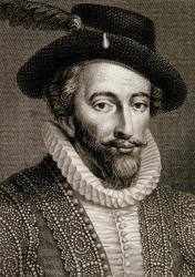 Sir Walter Raleigh (1554-1618) (engraving) | Obraz na stenu