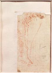 Study of Christ's feet nailed to the Cross (red chalk on paper) (verso) | Obraz na stenu