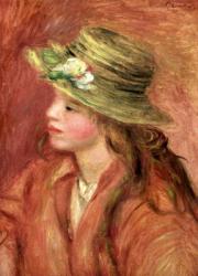 Young Girl in a Straw Hat, c.1908 (oil on canvas) | Obraz na stenu