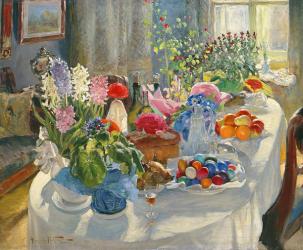 Easter Table (oil on canvas) | Obraz na stenu