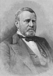 General Ulysses Simpson Grant, engraved from a photograph, illustration from 'Battles and Leaders of the Civil War', edited by Robert Underwood Johnson and Clarence Clough Buel (engraving) | Obraz na stenu