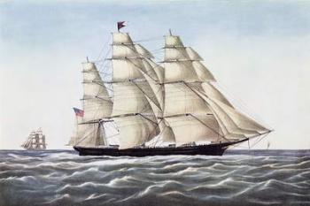 The Clipper Ship "Flying Cloud", published by Currier & Ives, 1852 (colour litho) | Obraz na stenu