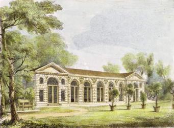 Orangery, Kew Gardens, plate 11 from 'Kew Gardens: A Series of Twenty-Four Drawings on Stone', engraved by Charles Hullmandel (1789-1850) published 1820 (hand-coloured litho) | Obraz na stenu