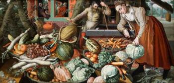 Market Scene, 1569 (oil on panel) | Obraz na stenu