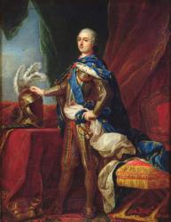 Portrait of Louis XV in armour (oil on canvas) | Obraz na stenu
