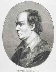 Oliver Goldsmith (1730-74) (engraving) (see also 105778) | Obraz na stenu