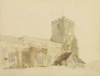 Writtle Church, Essex, c.1795 (w/c over graphite on paper) | Obraz na stenu