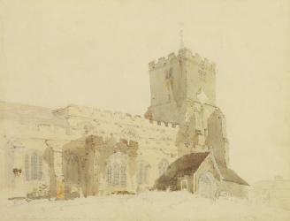 Writtle Church, Essex, c.1795 (w/c over graphite on paper) | Obraz na stenu