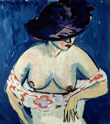 Half-Naked Woman with a Hat, 1911 (oil on canvas) | Obraz na stenu