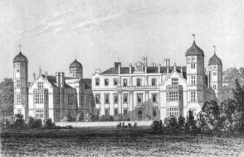 View of Cobham Hall (engraving) (b/w photo) | Obraz na stenu