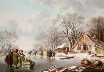 Winter Scene (oil on canvas) | Obraz na stenu