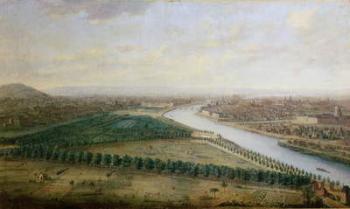 Paris, view from above the Champs-Elysees, c.1740 (oil on canvas) | Obraz na stenu