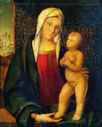 Madonna and Child (oil on panel) | Obraz na stenu