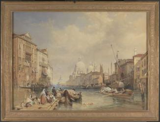 The Grand Canal, Venice, 1835 (w/c, bodycolour, pen, ink & pencil on paper laid down on panel) | Obraz na stenu