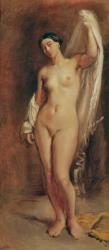Standing Female Nude, study for the central figure of 'The Tepidarium', 1853 (oil on canvas) | Obraz na stenu