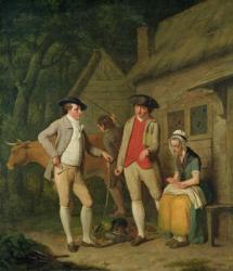 Widow Costard's Cow and Goods, Distrained for Taxes, are Redeemed by the Generosity of Johnny Pearmain, 1782 (oil on canvas) | Obraz na stenu