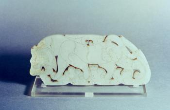 Plaque in the form of a tiger, Han Dynasty (206-220) (jade) | Obraz na stenu