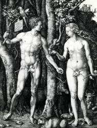 Adam and Eve, 1504 (engraving) | Obraz na stenu