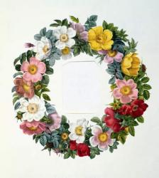 Wreath of Roses, Frontispiece for 'Les Roses', 1817 | Obraz na stenu