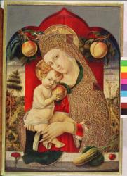 Virgin and Child (oil on panel) | Obraz na stenu