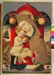 Virgin and Child (oil on panel) | Obraz na stenu