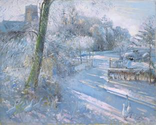 Hoar Frost Morning, 1996 (oil on canvas) | Obraz na stenu