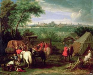 The Army of Louis XIV before Tournai (oil on canvas) | Obraz na stenu