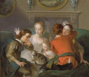 The Sense of Touch, c.1744-47 (oil on canvas) (see also 129301 & 129302) | Obraz na stenu