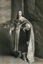 Charles 1st, engraved by F. Holl after Van Dyck, 19th Century (engraving) | Obraz na stenu