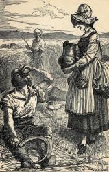 Field Workers Reaping (engraving) | Obraz na stenu