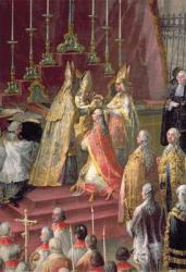 The Coronation of Joseph II (1741-90) as Emperor of Germany in Frankfurt Cathedral, 1764 (detail of 67402) | Obraz na stenu