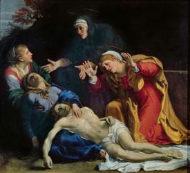 The Dead Christ Mourned ('The Three Maries'), c.1604 (oil on canvas) | Obraz na stenu