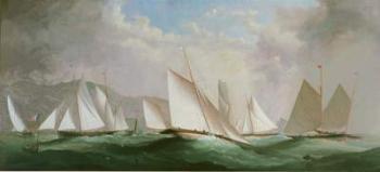 Preparing for the Start, Dart Yacht Club Regatta, 1868 (oil on canvas) | Obraz na stenu