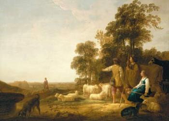 A Landscape with Shepherds and Shepherdesses | Obraz na stenu