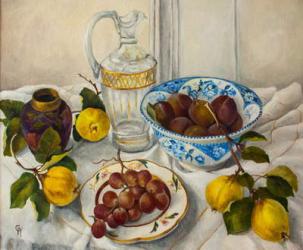 Still Life with Fruit, (oil on canvas) | Obraz na stenu