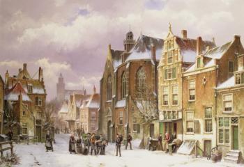 Snow in Amsterdam | Obraz na stenu