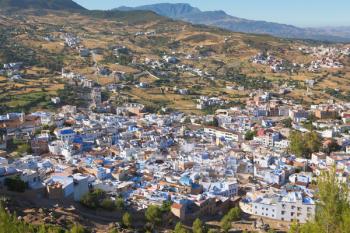 Chefchaouen, Morocco. Overall view of the town. | Obraz na stenu
