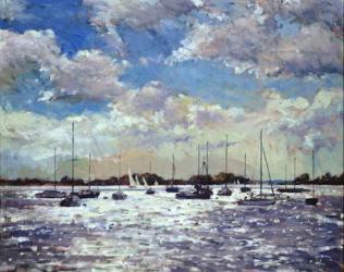 Evening Light, Gulf of Morbihan, 2002 (oil on canvas) | Obraz na stenu