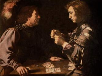 The Gamblers (oil on canvas) | Obraz na stenu