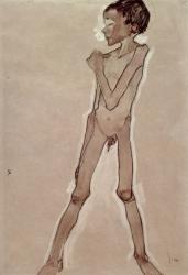 Nude Boy Standing (drawing) | Obraz na stenu