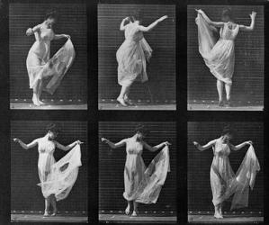 Dancing Woman, plate 187 from 'Animal Locomotion', 1887 (b/w photo) | Obraz na stenu