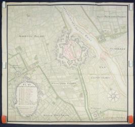 Map of Sas de Gant and surrounding areas, 1759 (coloured engraving) | Obraz na stenu